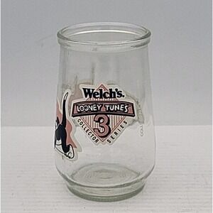 WARNER BROS WELCH`S LOONEY TUNES PEPE LE PEW #3 COLLECTOR SERIES GLASS JAR
